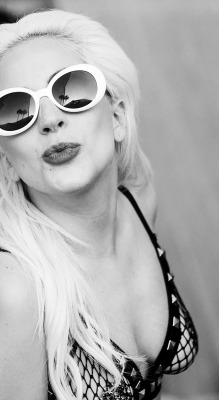 black-and-white-gaga: April 2nd: at a Palm Spring Pool Party