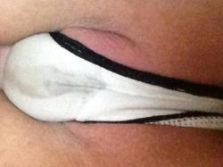 fuckyeahrealgirlsinsexylingerie:  My baby’s wet panties. Such a horny little slut for me. ;)  She needs it bad&hellip;