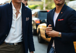 beyondfabric:  Blazer dress down: polo x tee