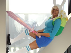 rainbowredwood:  Coplaying Fionna from Adventure Time. I made