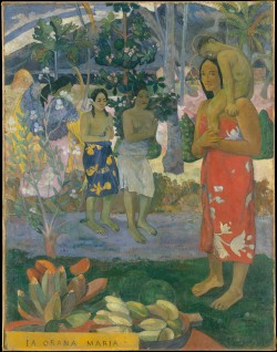 magictransistor:  Paul Gauguin. La Orana Maria (Hail Mary). 1891.