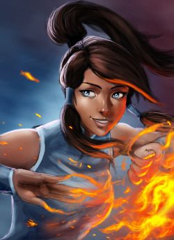 fandoms-females:  CM #9 -  Fierce Heroine ( fire_bending_korra_by_raichiyo33