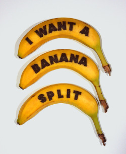 hoooneyyyimhooome:  I Want A Banana Split - banana tattoo art