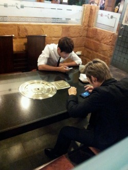 omgifnt:  i bet you they’re just texting each other  