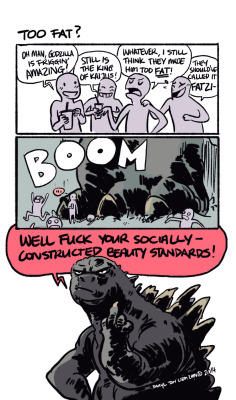 savagedcon:  tohdaryl:  Seriously, Godzilla doesn’t give a
