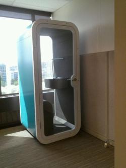 stunningpicture:  This “phone booth” was just installed in