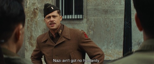 angrysmoll: stevenscrivello: Inglourious Basterds (Quentin Tarantino, 2009) #big mood 