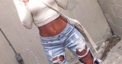 Just Pinned to Cute girls in jeans: Fashion Ripped Hole Distressed