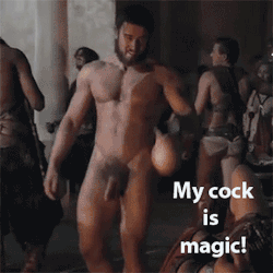 bottombearcub:  James Wells from Spartacus is a hung, hairy beast.
