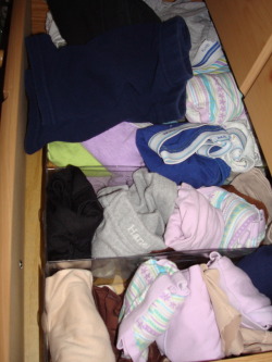 This is the pantie drawer of a 30 something stay at home mom.  