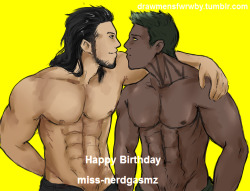 drawmensfwrwby:   Happy Birthday miss-nerdgasmz enjoy the bara