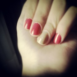 Prontinhas #nails #pinkandgold #ugly #and #cute #news #colors