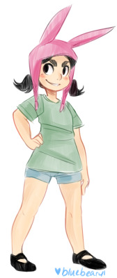 bluebearyl:  My little rendition of Louise from Bob’s Burgers