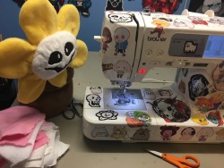 happykittyshop:  Flowey is gonna be my sewing partner :3 