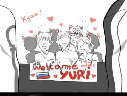 eryen-art:  It’s been like drawing the real YOI fandom 😂