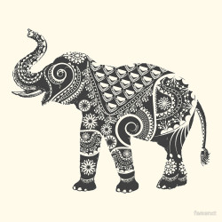 redbubble:  This beautiful ornate Indian elephant was submitted