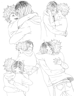 azusina:  (=ↀᆺↀ)o(≧∇≦o)〜♡॰ॱ    kenhina hugs