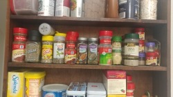 Kinda weirdly in love with my own spice shelf. It makes me happy