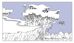 skronked:  here are some BGs i drew for the Adventure time episode