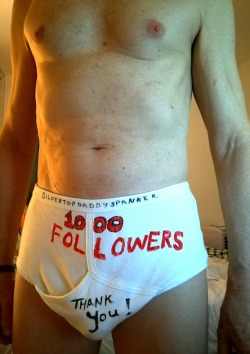 silvertopdaddyspanker:ANOTHER THANK YOU TO ALL MY FOLLOWERS….AND