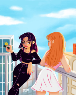 floatysam: “You wanna light?” Starfire trying to hang with