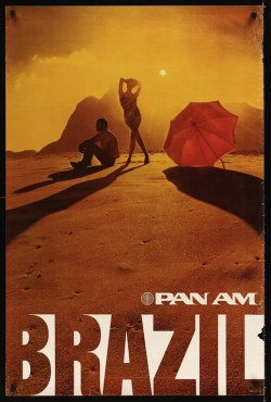 illustraction:  PAN AM BRAZIL travel poster (1972) - ODE TO BRAZIL