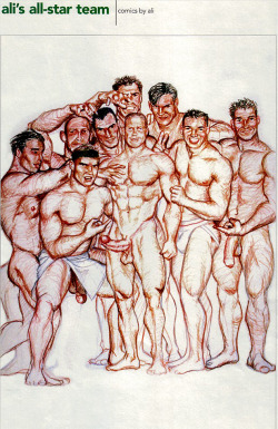 retro-gay-illustration:All Star Team by Ali.