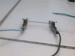 blazepress:  Electricity running through a pencil lead.