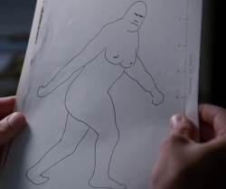 needs-somesugar-in-his-bowl:reblog Mulder’s drawing of bigfoot