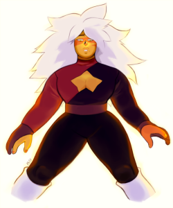 smoobat:  jasper reforming to a crystal gems outfit aka a space
