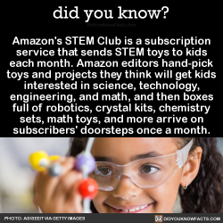 did-you-kno:  Amazon’s STEM Club is a subscription service