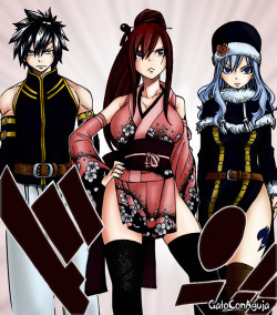 ashton-neechan908:  I love; Erza’s and Juvia’s outfits 