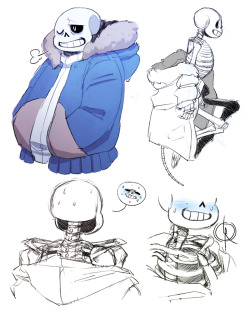 leeffi:  More accumulated undertale doodles ft. sans the skeleton,