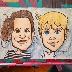 Caricature done today at the Melrose Arts Festival!   . . . .