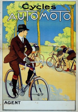 vintagepromotions: Poster advertising Cycles Automoto, a French