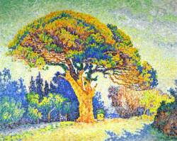 beyond-the-canvas:  Paul Signac, The Pine Tree at St. Tropez. 1909,