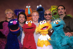 90s-2000sgirl:That time the Backstreet Boys was on Sesame Street