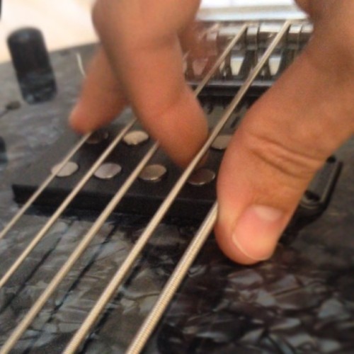 <p>“Let your fingers do the walking” 😉 #bass #fingers</p>