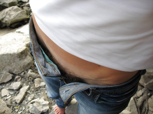 ifap-alot:  Jeans down bush.  Fap, fap 