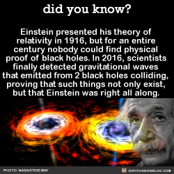 did-you-kno:  Einstein presented his theory of relativity in