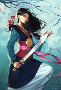 princessesfanarts:  Fa Mulan by mior3e 