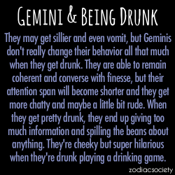 zodiacsociety:  Gemini and Being Drunk  I also flirt with eye