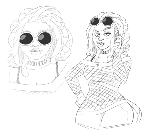 nericurlsnsfw: nericurls: Alright, back to homework I guess I haven’t touched Licorice in like 3 years. This is her human disguise :’v She’s a boss ass bitch hair dresser ‘n goes by Ebony in the hooman world ;v She’s also Coal’s sister-in-law~