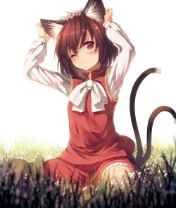 akira-europe:  animal ears chen nekomimi notsugimi tail touhou