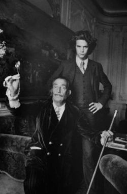 nebulously-burnished:Dalì and a young Yves Saint Laurent 
