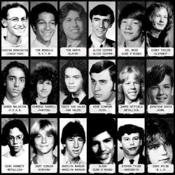 vintageitalia:  Yearbook photos of Rock and Heavy Metal icons