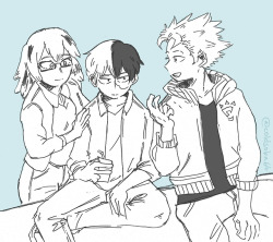 coldsoba64:  a v quick doodle of the todoroki siblings! i need