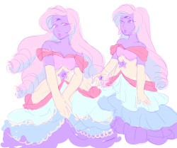 gorovaia:  self indulgent rose/sapphire fusion doodles maybe 