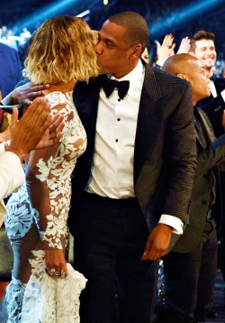 beyonceandjayz:  Beyoncé and Jay Z at the 2014 GRAMMY Awards