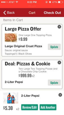 niknakscorner:  niknakscorner:  Two pizzas? That will be 24 dollars.